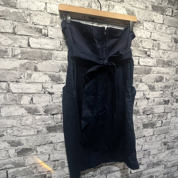 EUC City Triangles Navy Blue Mini Dress w/Tie Size 3 - Picture 7 of 14